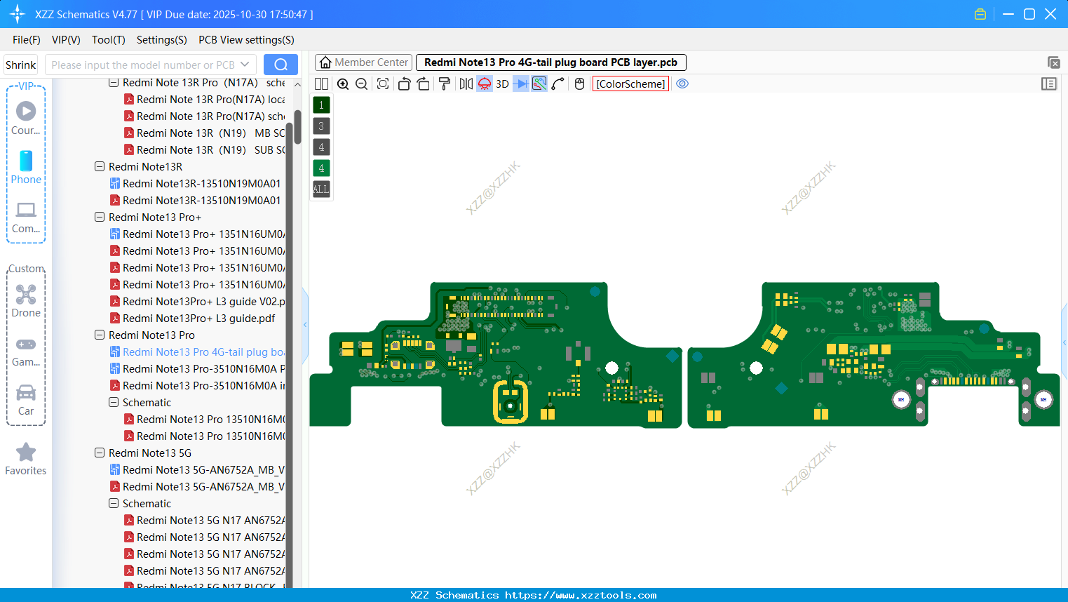 Xiaomi Redmi Note13 Pro 4G-tail Plug Board PCB Layer